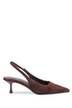 Inka Chocolate Suede Pointed Slingback Heel