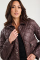 Navigate Chocolate Soft Sheen Collared Jacket