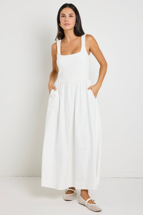 white maxi dress