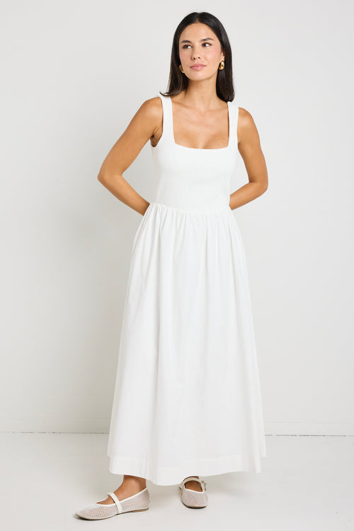 white maxi dress