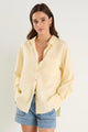 Optimum Lemon Linen Oversized Shirt