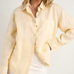 Optimum Lemon Linen Oversized Shirt