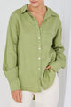 Optimum Moss Linen Oversized Shirt