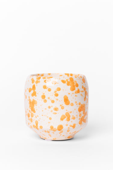 Orange Splash Glazed Ceramic Soy Wax Candle