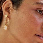 gold hoop dangle earring
