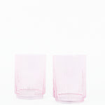 Pale Pink Ribbed Set 2 Tumblers