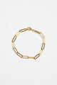 Paperclip 14k Gold Plate Chain Bracelet