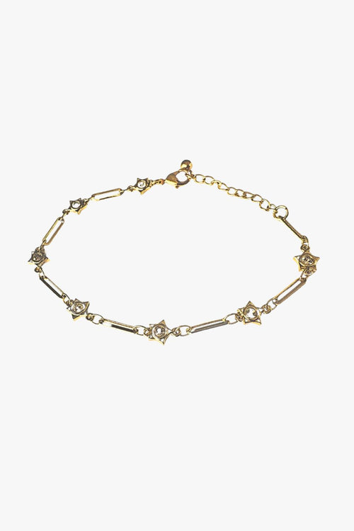 Paperclip + Star Gold Bracelet