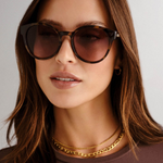 Round Brown Tort Sunglasses