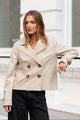 Pathway Taupe Cropped Trench Jacket