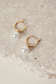 Pearl Sleeper Gold Earrings