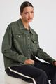 Penny Dark Khaki Denim Shacket