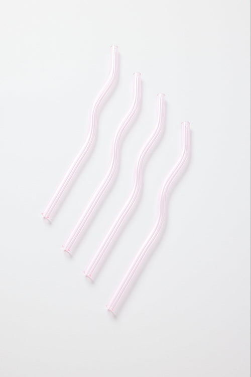 pink glass straws