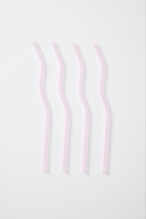 pink glass straws