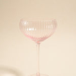 pink ripple wine glass