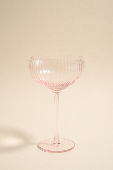 pink ripple wine glass