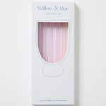 Pink Straight Reuseable Pk 4 Glass Drinking Straws