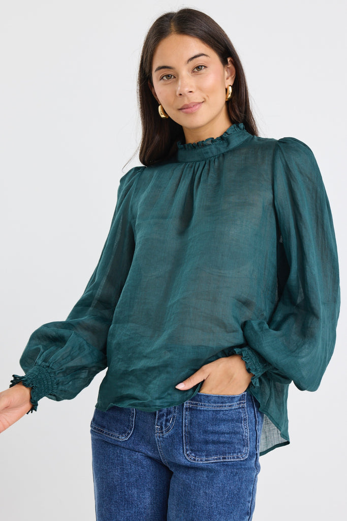 Flo Forst Shop Poet Forest Long Sleeve High Neck Top | Flo & Frankie