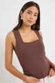 Positive Chocolate Rib Square Neck Tank