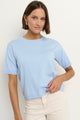 Precise Sky Blue SS Knitted Tee