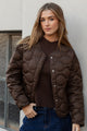 Premium Chocolate Down Filled Quilted Puffer Jacket