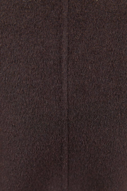 Close-up of brown fabric texture