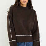 Quest Chocolate Contrast Detail Jumper