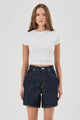 Super Mirage Rinse Dark Denim Shorts