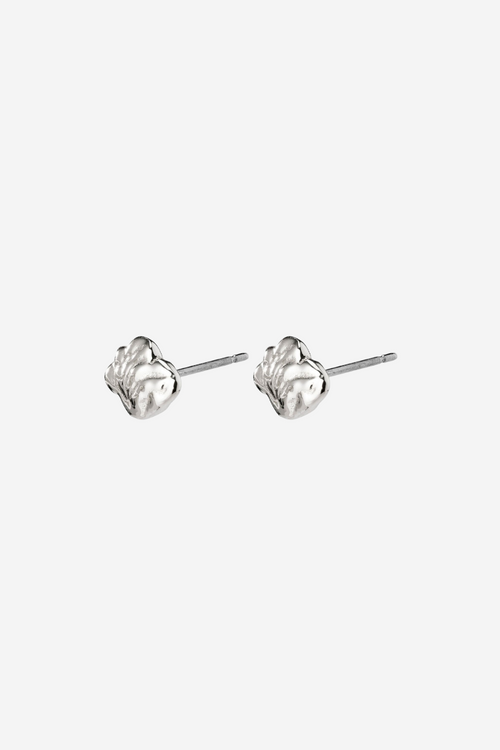 Tally Abstract Wave Stud Earrings Silver Plated ACC Jewellery Pilgrim   