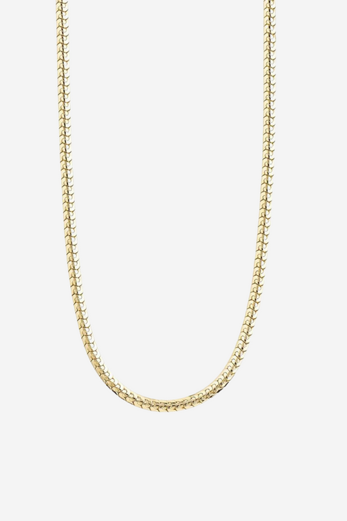 Talia Flat Snake Chain Gold Necklace EOL ACC Jewellery Pilgrim   