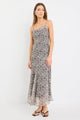 Reign Leopard Print Georgette Strappy Maxi Dress