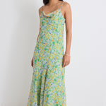 Reign Spring Floral Strappy Maxi  Slip Dress