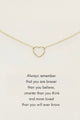 Remember Open Heart 14k Gold Plate Necklace