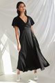 Resonance Black Ss Wrap Maxi Dress