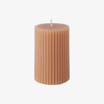 Ribbed Goji Berry Ginger 8cm Pillar Candle