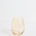 golden stemless wine glass