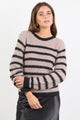 Routine Mushroom Stripe LS Striped Fluffy Knit Jumper