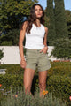 Rumble Khaki Denim Shorts