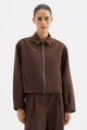 Abigail Walnut Bomber Jacket