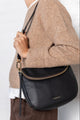 Frankie Fold Over Black Shoulder Bag