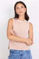 Salute Blush Relaxed Sleeveless Knit Top