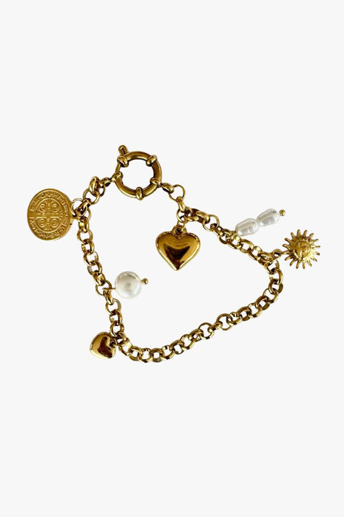 gold charm bracelet