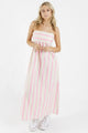 Saturday Pink Stripe Strappy Maxi Dress