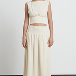 The Crinkle Cream Maxi Skirt WW Skirt Bare   