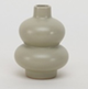 Double Stacked Matte Ivory 12cm Bud Vase