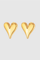 Camilla Heart Gold Plated Stud Earring