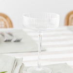 Set4 Clear Ribbed Cocktail Special Deal Glass