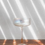 Set4 Iridescent Ribbed Cocktail Special Deal Glass