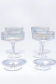 Set4 Iridescent Ribbed Cocktail Special Deal Glass