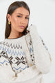 Shetland Oat Marle Fairisle Detail Cardigan